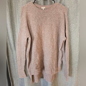 Cremieux Tan Alpaca Wool Oversized Crewneck Sweater Size S